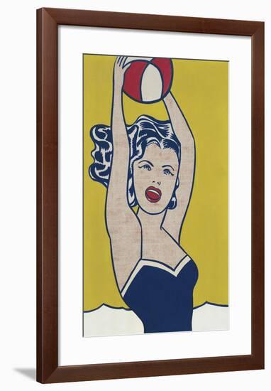 Girl with Ball-Roy Lichtenstein-Framed Art Print