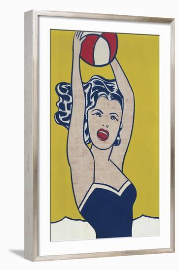 Girl with Ball-Roy Lichtenstein-Framed Art Print