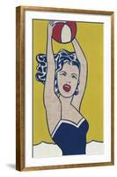 Girl with Ball-Roy Lichtenstein-Framed Art Print