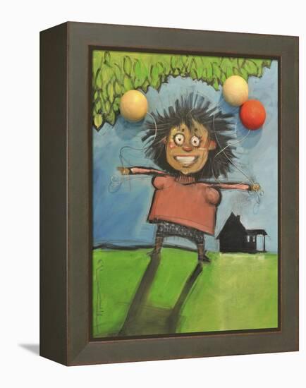 Girl with Balloons-Tim Nyberg-Framed Premier Image Canvas