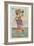 Girl with Binoculars on Floating Banjo-null-Framed Premium Giclee Print