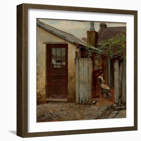 Girl With Bird At the King Street Bakery-Frederick McCubbin-Framed Giclee Print