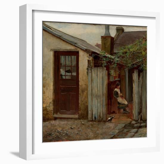 Girl With Bird At the King Street Bakery-Frederick McCubbin-Framed Giclee Print