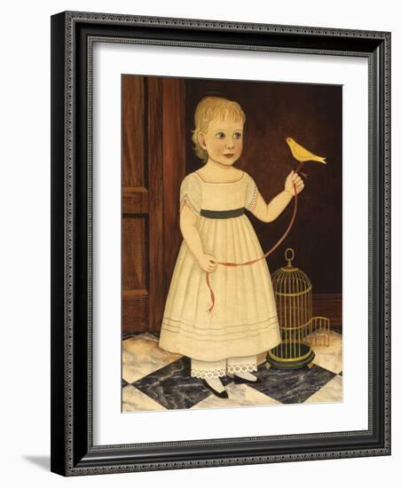 Girl with Bird-Diane Ulmer Pedersen-Framed Art Print