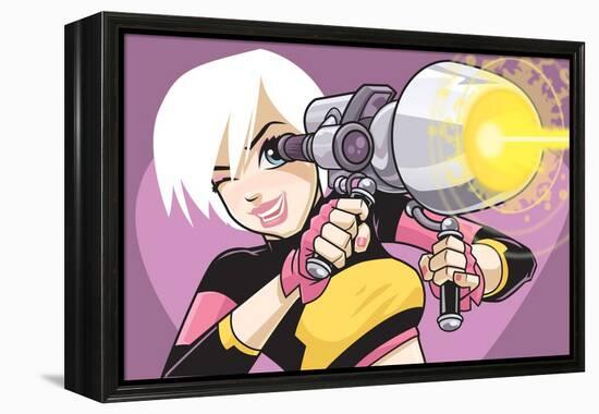 Girl with Blaster Gun-Harry Briggs-Framed Premier Image Canvas