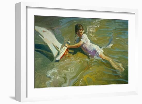 Girl with Boat-John Asaro-Framed Giclee Print