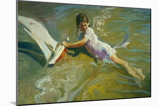 Girl with Boat-John Asaro-Mounted Giclee Print