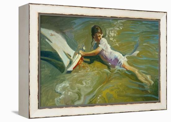 Girl with Boat-John Asaro-Framed Premier Image Canvas