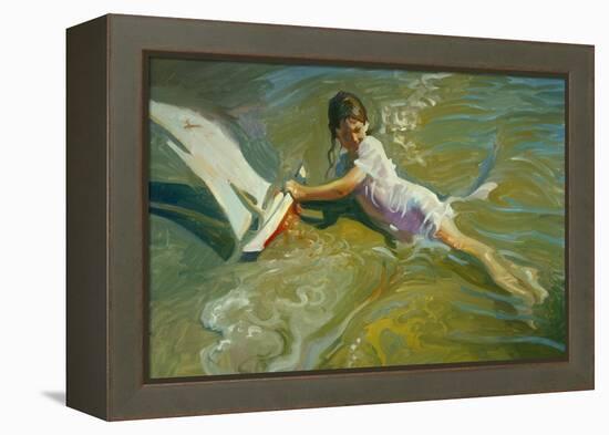 Girl with Boat-John Asaro-Framed Premier Image Canvas