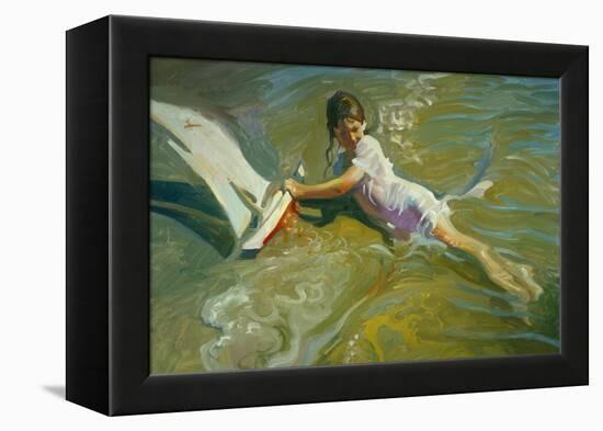 Girl with Boat-John Asaro-Framed Premier Image Canvas