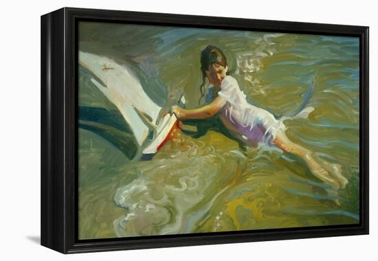 Girl with Boat-John Asaro-Framed Premier Image Canvas