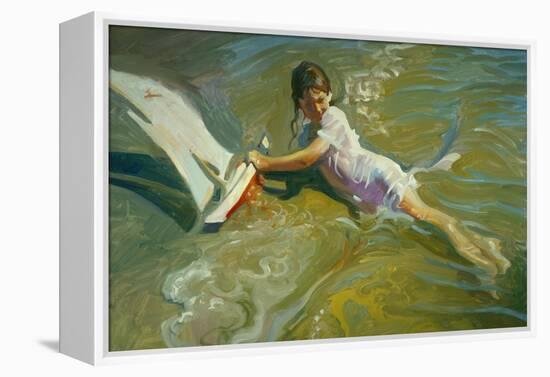 Girl with Boat-John Asaro-Framed Premier Image Canvas