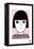 Girl with Bob Rose-Jane Foster-Framed Stretched Canvas