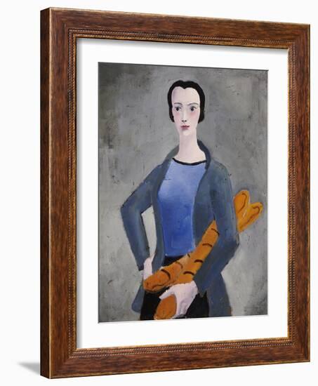 Girl with Bread, 1926-Christopher Wood-Framed Giclee Print