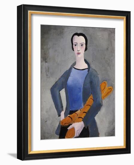 Girl with Bread, 1926-Christopher Wood-Framed Giclee Print