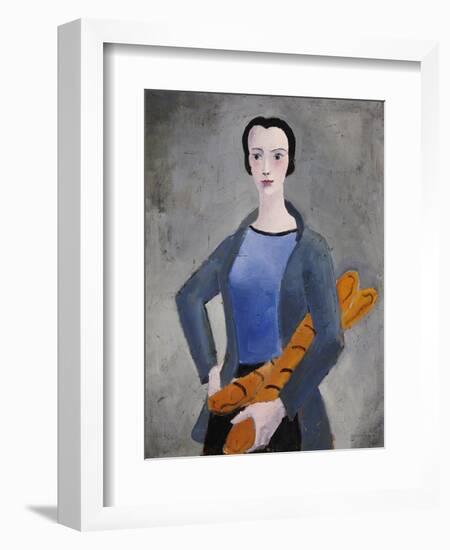 Girl with Bread, 1926-Christopher Wood-Framed Giclee Print