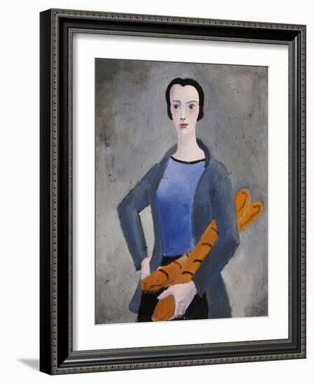 Girl with Bread, 1926-Christopher Wood-Framed Giclee Print