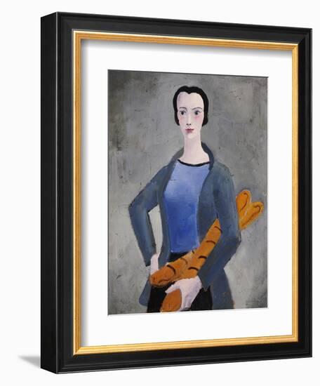 Girl with Bread, 1926-Christopher Wood-Framed Giclee Print