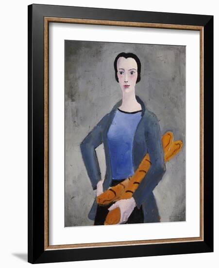 Girl with Bread, 1926-Christopher Wood-Framed Giclee Print