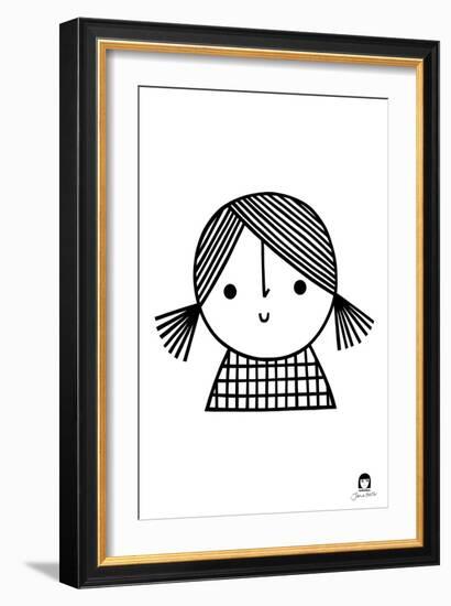 Girl with Bunches-Jane Foster-Framed Art Print