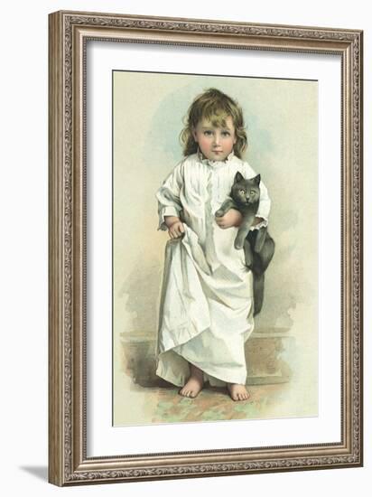 Girl with Cat, 1894-Maud Humphrey-Framed Giclee Print