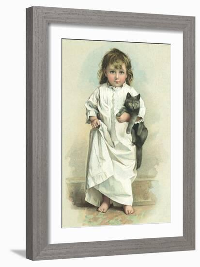 Girl with Cat, 1894-Maud Humphrey-Framed Giclee Print