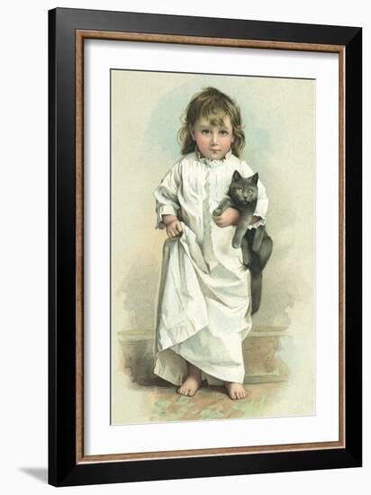 Girl with Cat, 1894-Maud Humphrey-Framed Giclee Print