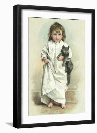 Girl with Cat, 1894-Maud Humphrey-Framed Giclee Print