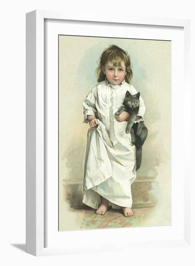 Girl with Cat, 1894-Maud Humphrey-Framed Giclee Print