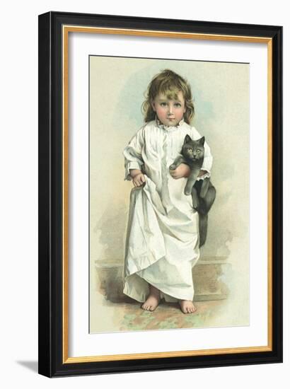 Girl with Cat, 1894-Maud Humphrey-Framed Giclee Print