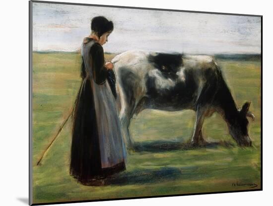 Girl with Cow, 19th Century-Max Liebermann-Mounted Giclee Print