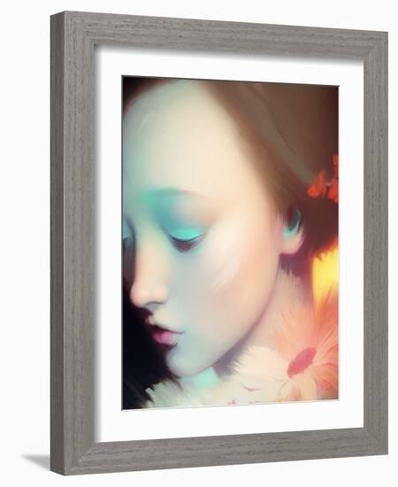 Girl with Daisies-Ruth Day-Framed Giclee Print