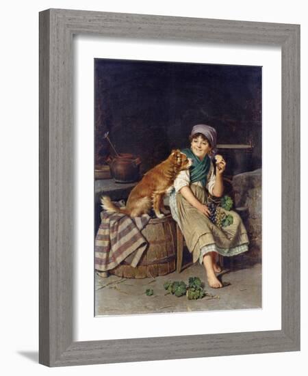 Girl with Dog-Federico Mazzotta-Framed Giclee Print