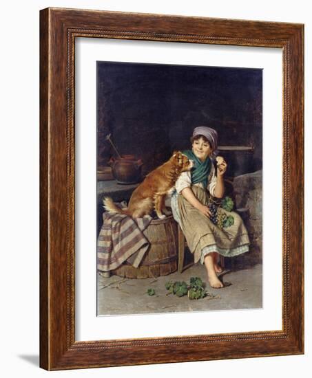 Girl with Dog-Federico Mazzotta-Framed Giclee Print