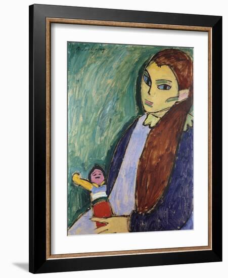 Girl with Doll, 1910-Alexej Von Jawlensky-Framed Giclee Print