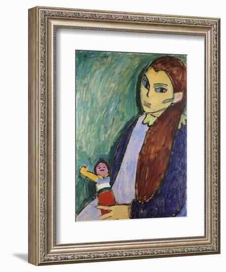 Girl with Doll, 1910-Alexej Von Jawlensky-Framed Giclee Print