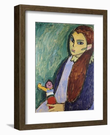 Girl with Doll, 1910-Alexej Von Jawlensky-Framed Giclee Print