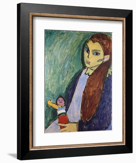 Girl with Doll, 1910-Alexej Von Jawlensky-Framed Giclee Print