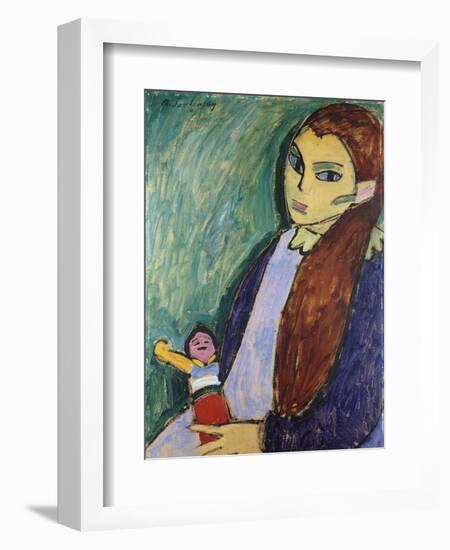 Girl with Doll, 1910-Alexej Von Jawlensky-Framed Giclee Print