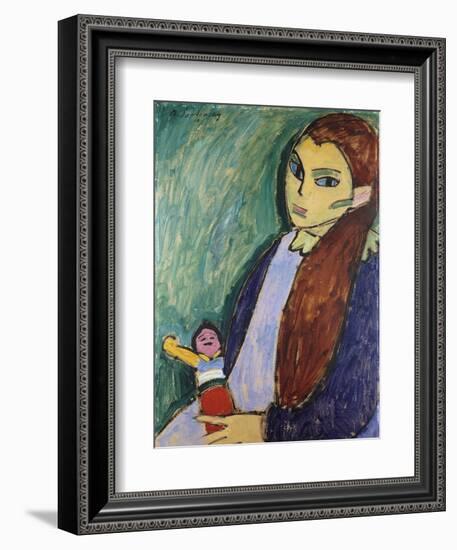 Girl with Doll, 1910-Alexej Von Jawlensky-Framed Giclee Print