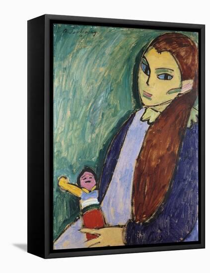 Girl with Doll-Alexej Von Jawlensky-Framed Premier Image Canvas