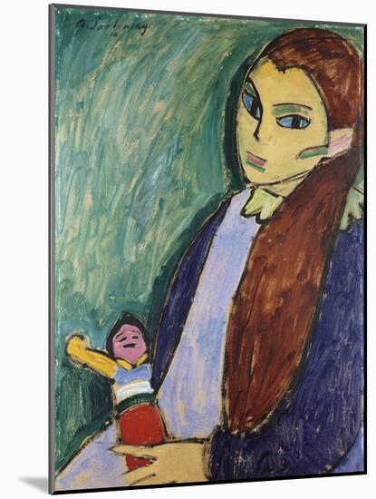 Girl with Doll-Alexej Von Jawlensky-Mounted Giclee Print