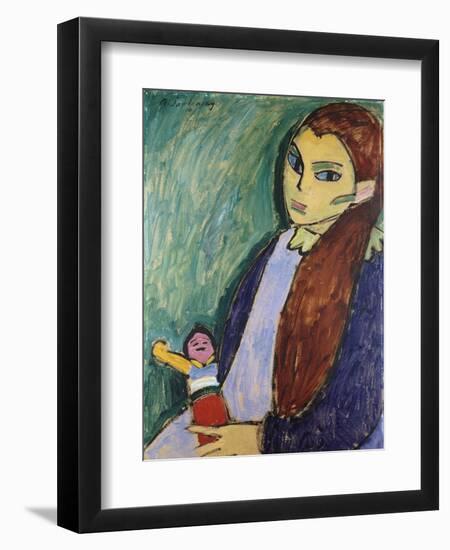 Girl with Doll-Alexej Von Jawlensky-Framed Giclee Print