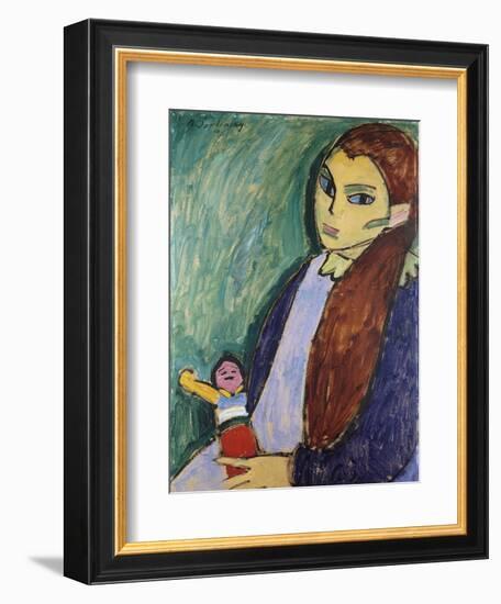 Girl with Doll-Alexej Von Jawlensky-Framed Giclee Print