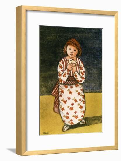 Girl with Dove, 1986-Gillian Lawson-Framed Giclee Print