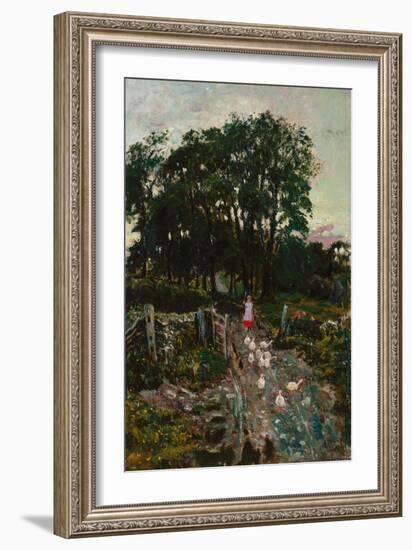 Girl with Ducks-Henri-Joseph Harpignies-Framed Giclee Print