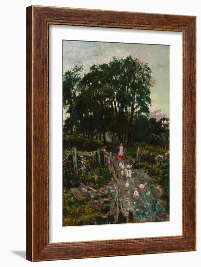 Girl with Ducks-Henri-Joseph Harpignies-Framed Giclee Print