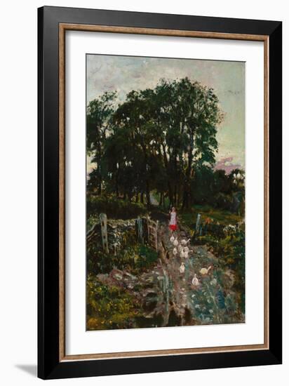 Girl with Ducks-Henri-Joseph Harpignies-Framed Giclee Print