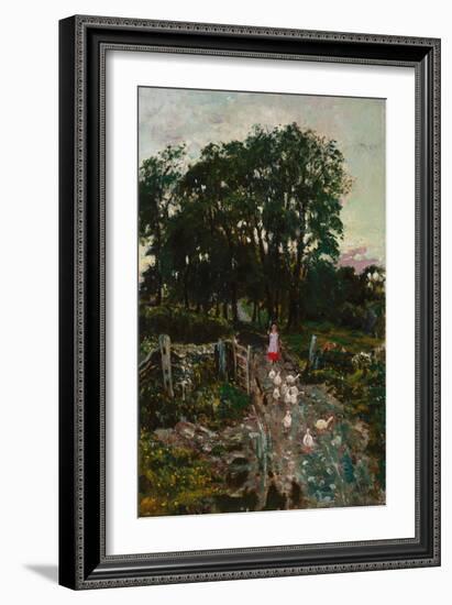 Girl with Ducks-Henri-Joseph Harpignies-Framed Giclee Print