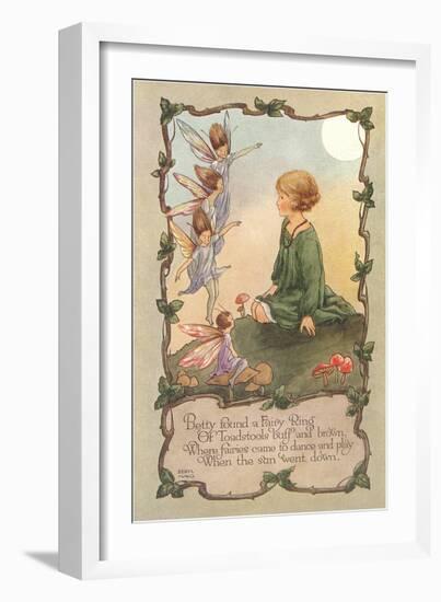 Girl with Fairy Ring-null-Framed Art Print